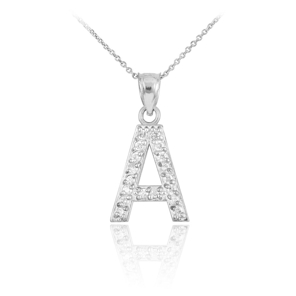 Gold Boutique Diamond Letter Pendant Necklace