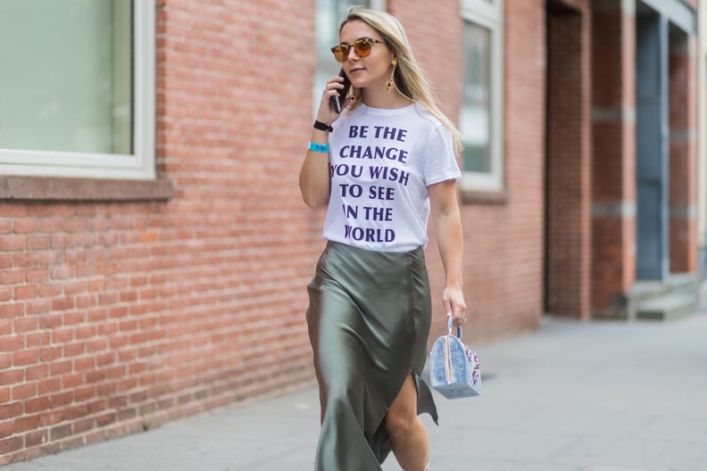 Make a Statement With Your Tee and Skirt