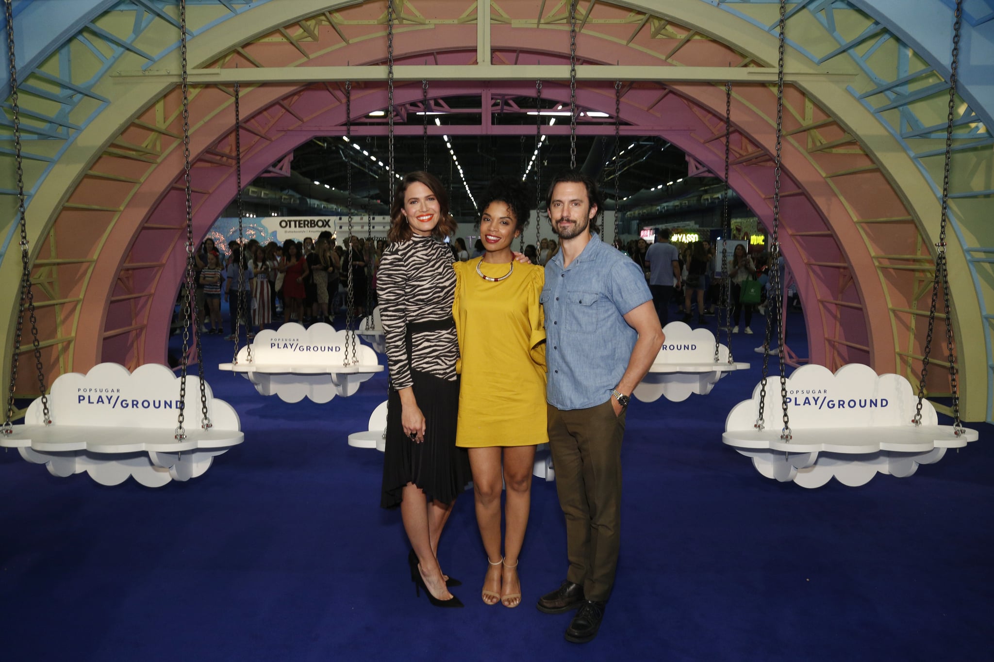 NEW YORK, NEW YORK - JUNE 22: Amanda Seyfried, Milo Ventimiglia and Mandy Moore attend the POPSUGAR Play/ground at Pier 94 on June 22, 2019 in New York City. (Photo by Lars Niki/Getty Images for POPSUGAR and Reed Exhibitions )