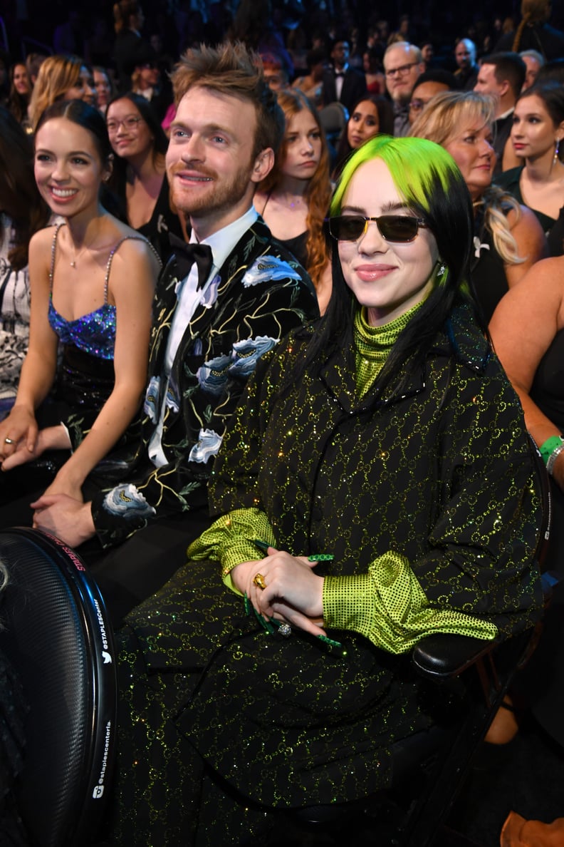 Claudia Sulewski, Finneas O'Connell, and Billie Eilish at the 2020 Grammys