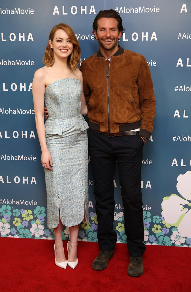 Emma Stone and Bradley Cooper Giggle on Aloha Red Carpet
