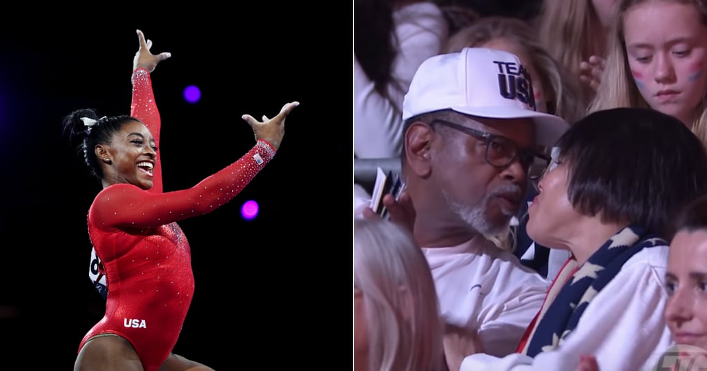 Simone Biles's Parents Kiss Only If She Hits a Routine Simone Biles's Parents Kiss Only If She Hits a Routine