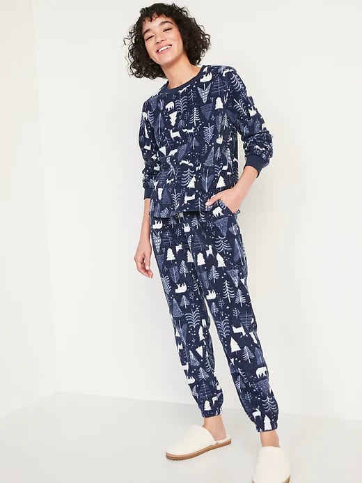 Old Navy Matching Printed Microfleece Pajama Set