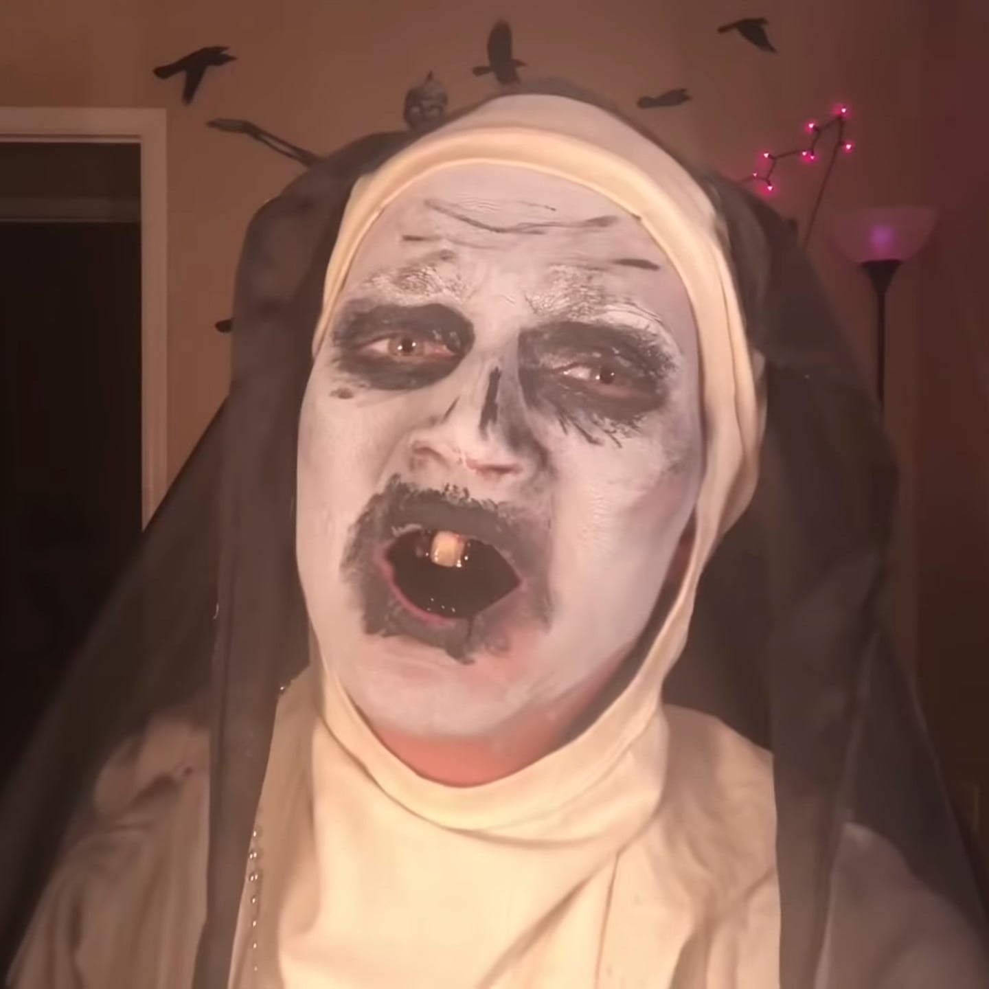The Nun Funny Makeup Tutorial POPSUGAR Entertainment