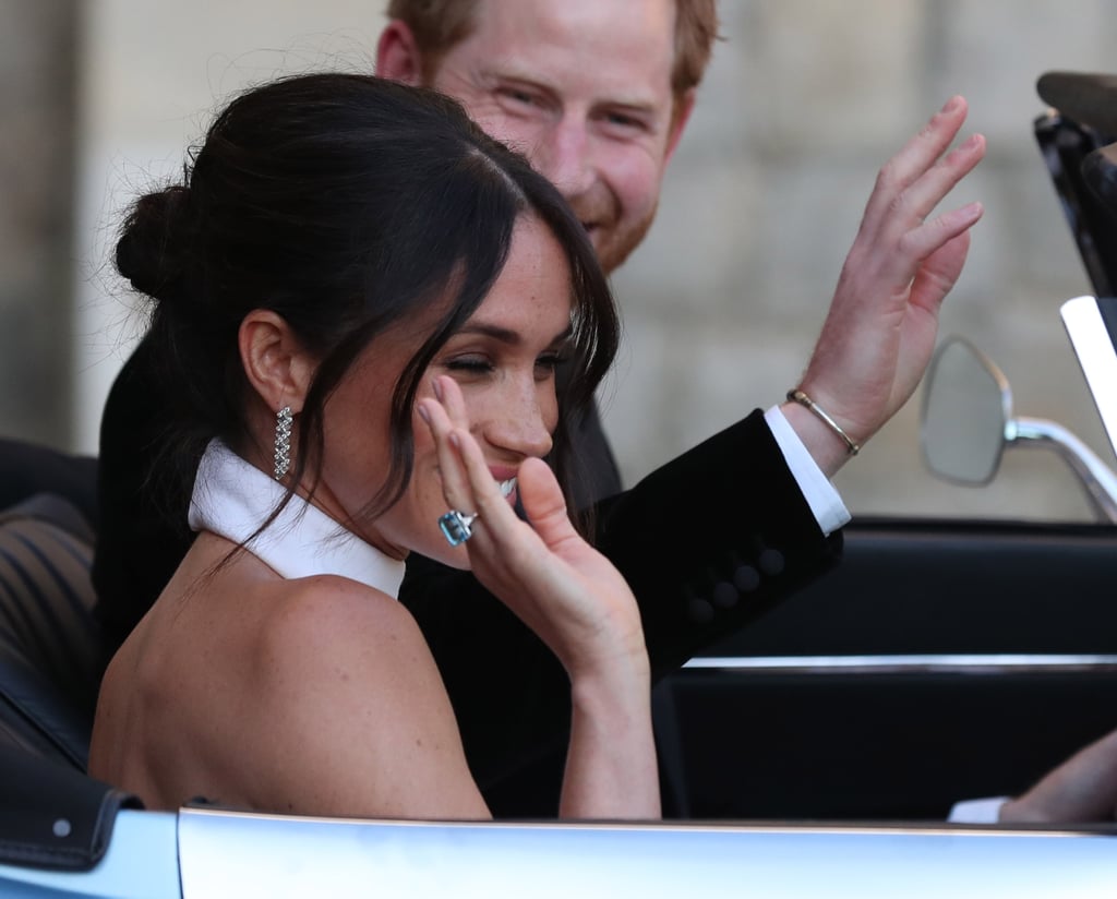 Meghan Markle Wearing Princess Diana's Aquamarine Ring