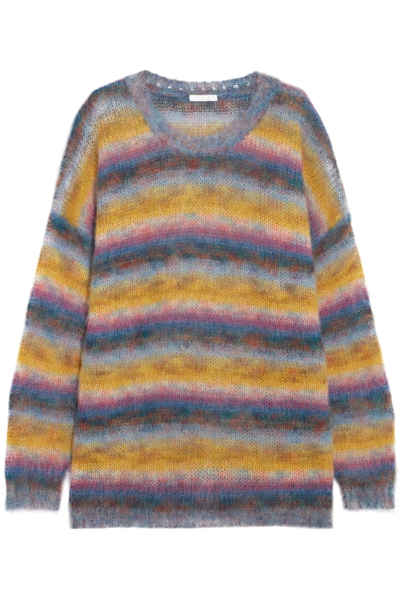 Chloé Striped Mohair-Blend Sweater