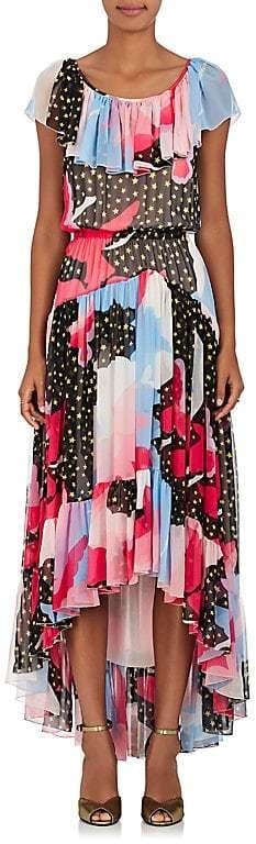 Philosophy di Lorenzo Serafini Women's Star-Print Silk Georgette Maxi Dress