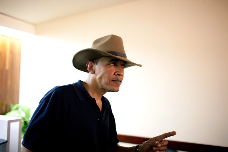 Impersonating Indiana Jones while visiting the Egyptian pyramids in 2009.