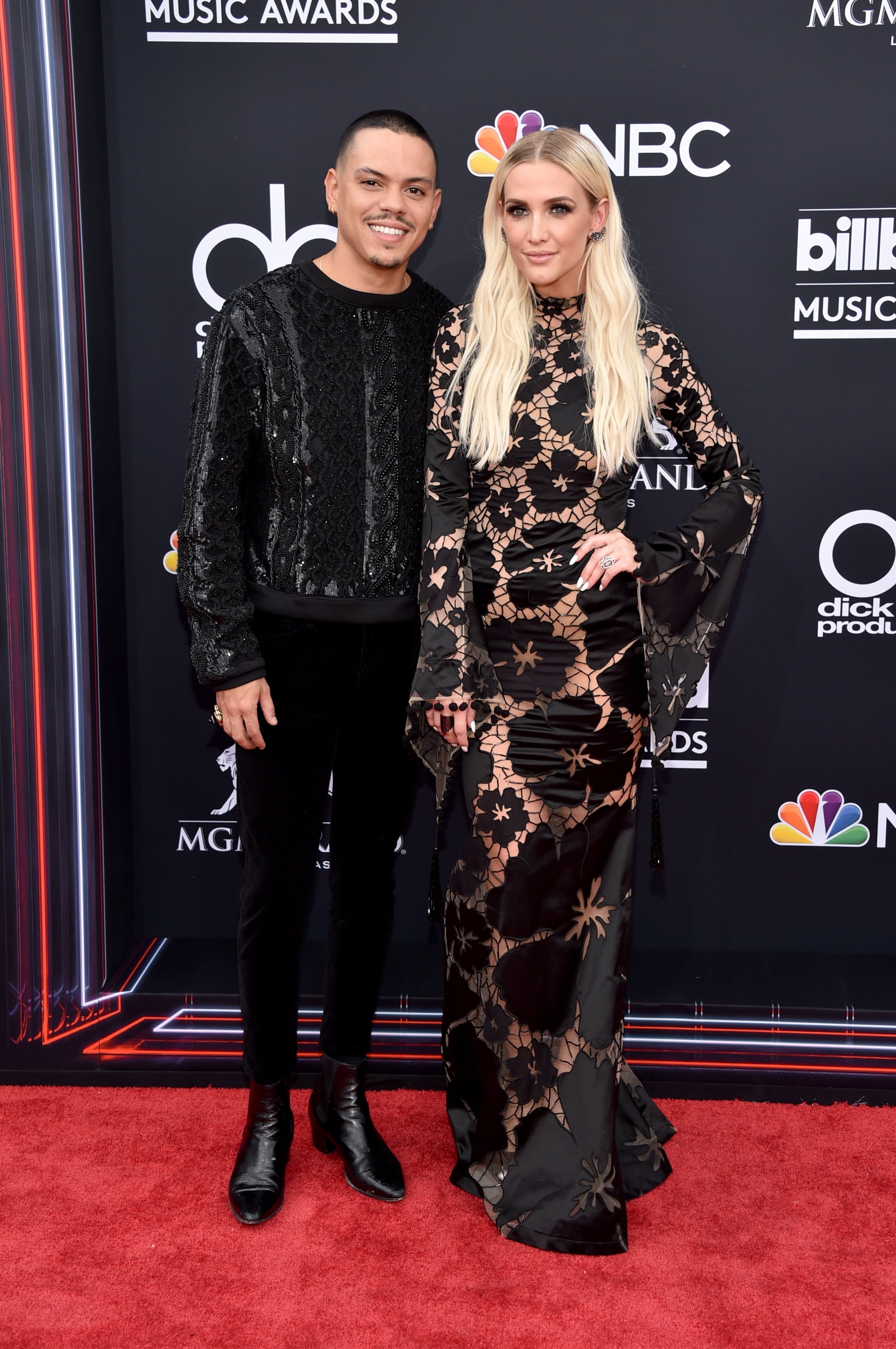 Ashlee Simpson and Evan Ross at 2018 Billboard Music Awards