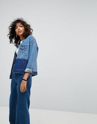 ASOS Noisy May Two Tone Denim Jacket