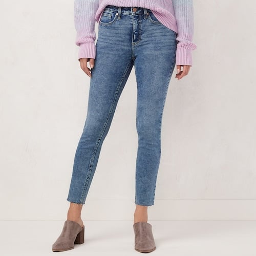 LC Lauren Conrad High-Waisted Skinny Ankle Jeans