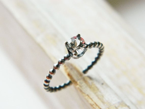White Topaz Ring
