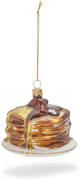 Pancakes Glass Ornament