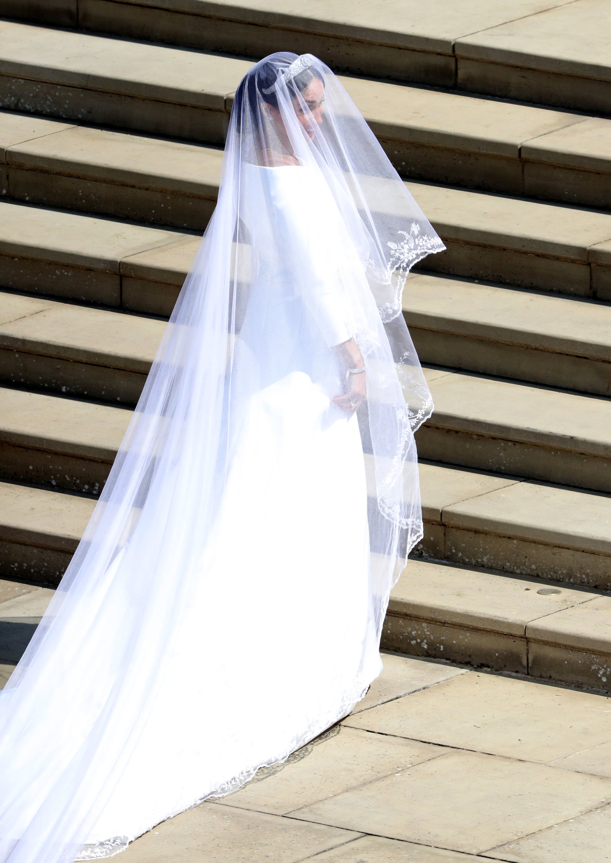 Meghan Markle S Royal Wedding Veil Special Meaning Popsugar Middle East Celebrity And Entertainment