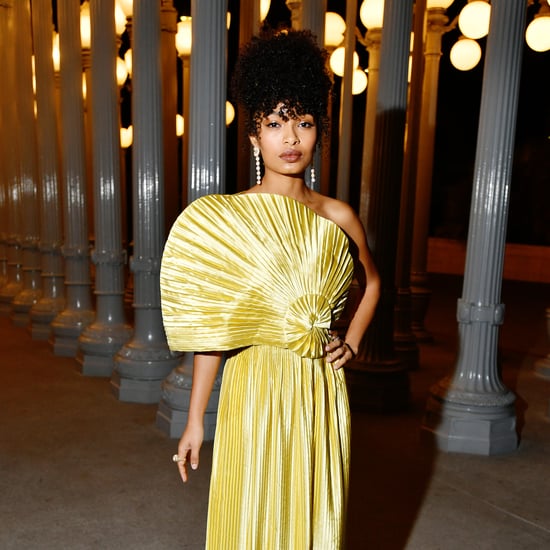 Yara Shahidi Wears Golden Gucci Gown to LACMA Art+Film Gala