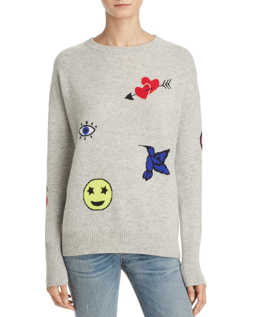If you're not afraid to try out something a little louder, the Aqua Cashmere Intarsia-Emojis Sweater ($198) might just be your next closet all-star.