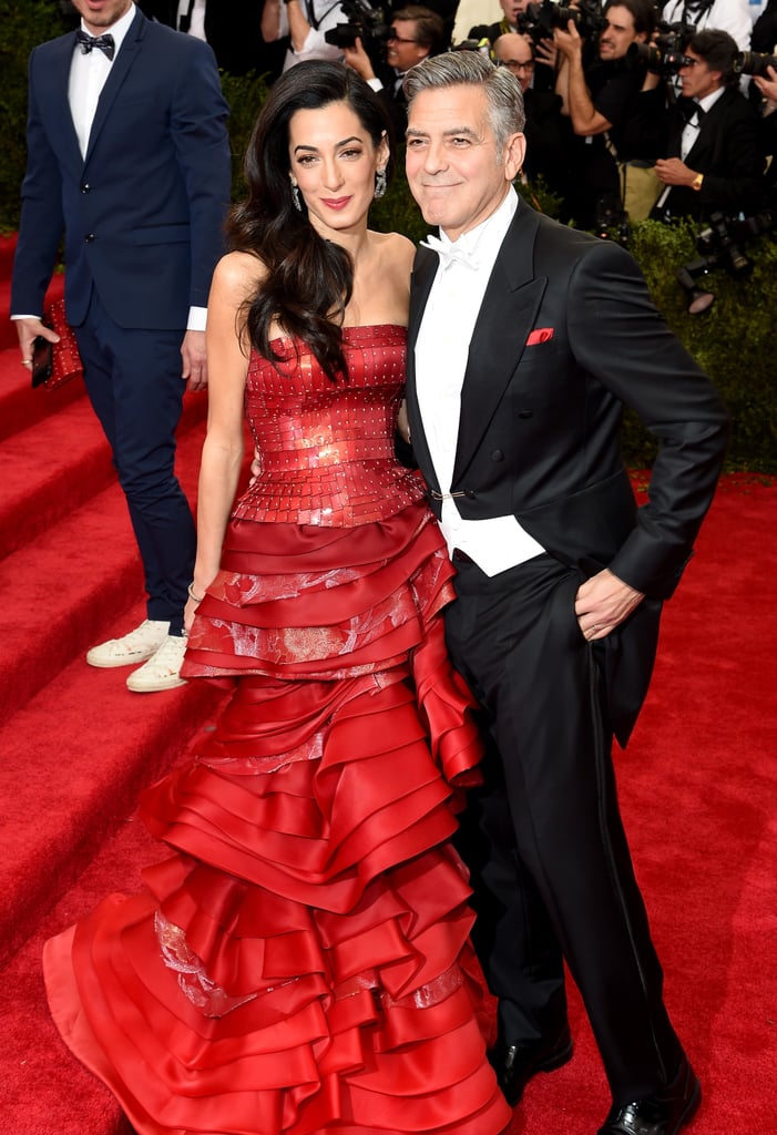 Amal and George Clooney at the Met Gala 2015