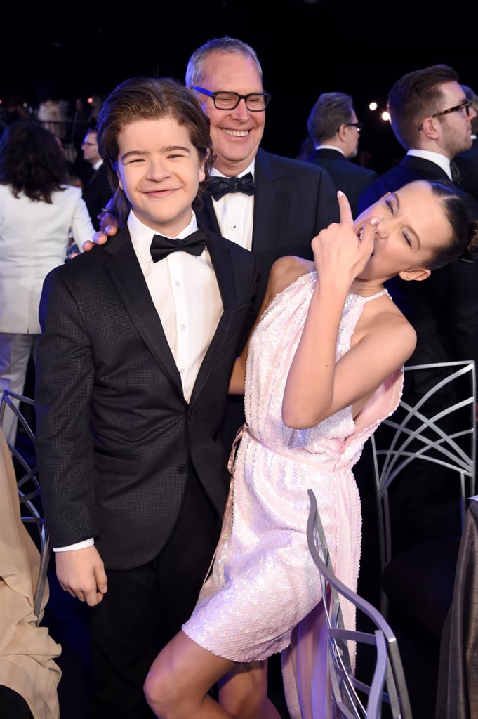 Gaten Matarazzo's Straight Hair at the 2018 SAG Awards