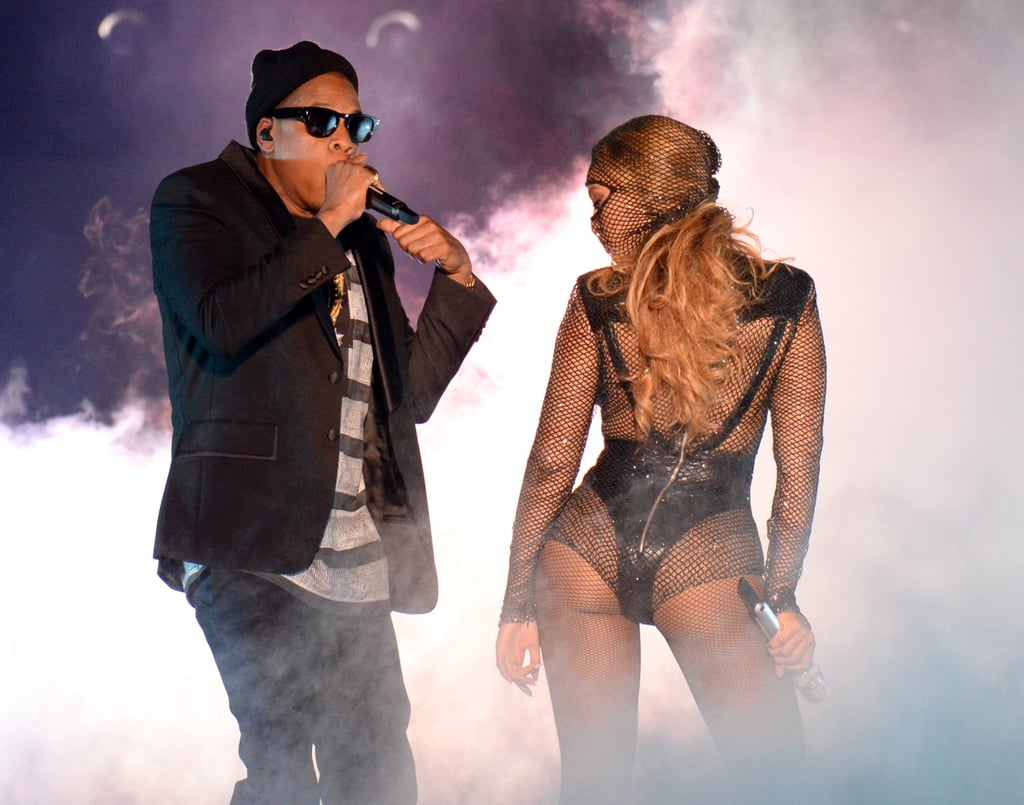 Source: Getty / Kevin Mazur

June 25: After lying low for a couple weeks, Jay Z and Beyoncé kicked off their On the Run tour in Miami. The couple gave the crowd exactly what they hoped for, showing off lots of hot PDA while performing over 40 of their megahits, as well as footage of their April 2008 wedding during a performance of the song "Forever Young."
June 27: The couple released a video showing all the intense backstage prep that went into their tour. In it, we also get a glimpse of the couple's sweet PDA — holding hands, hugging, and shooting each other loving glances — before their 2-year-old daughter, Blue Ivy, tells them "Good job!" after wrapping their debut concert.
June 28: Rumors of trouble in paradise started after their Cincinnati stop, when Beyoncé altered the lyrics to her 2006 song "Resentment" during the show. Although she has a history of changing the wording, this particular version features the lyrics "I gotta look at her in her eyes and see she's had half of me / She ain't even half of me / That b*tch will never be." The song is clearly about a woman who takes back her cheating lover.