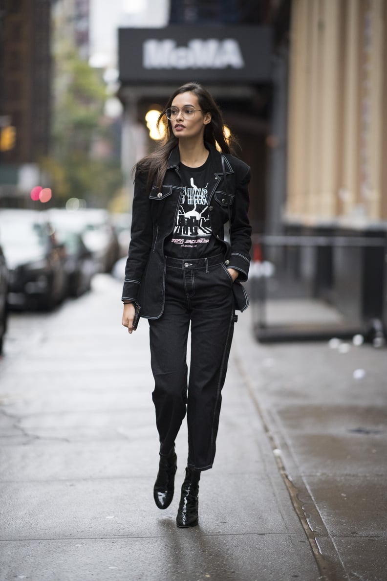 A Stylish Black Jeans Outfit for the Office
