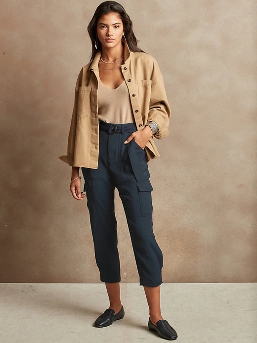 Banana Republic Factory Store Slim-Fit Drapey Twill Utility Cargo Pant