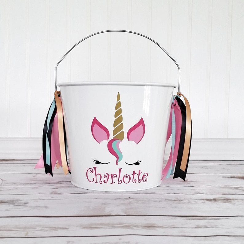Personalized Unicorn Easter Pail