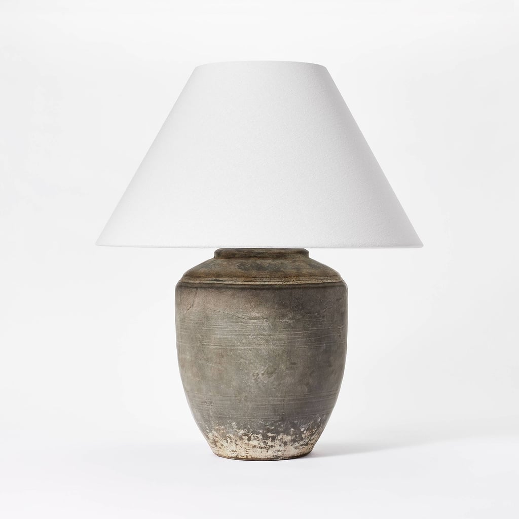A Coral Table Lamp: Large Ceramic Table Lamp