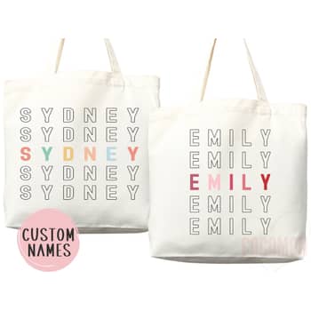 Personalized Tote Bag  Customize Name Travel Bachelorette Party