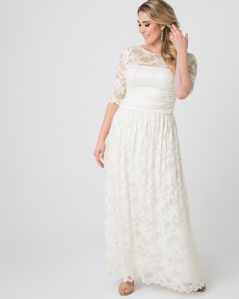 Kiyonna Lace Illusion Wedding Gown
