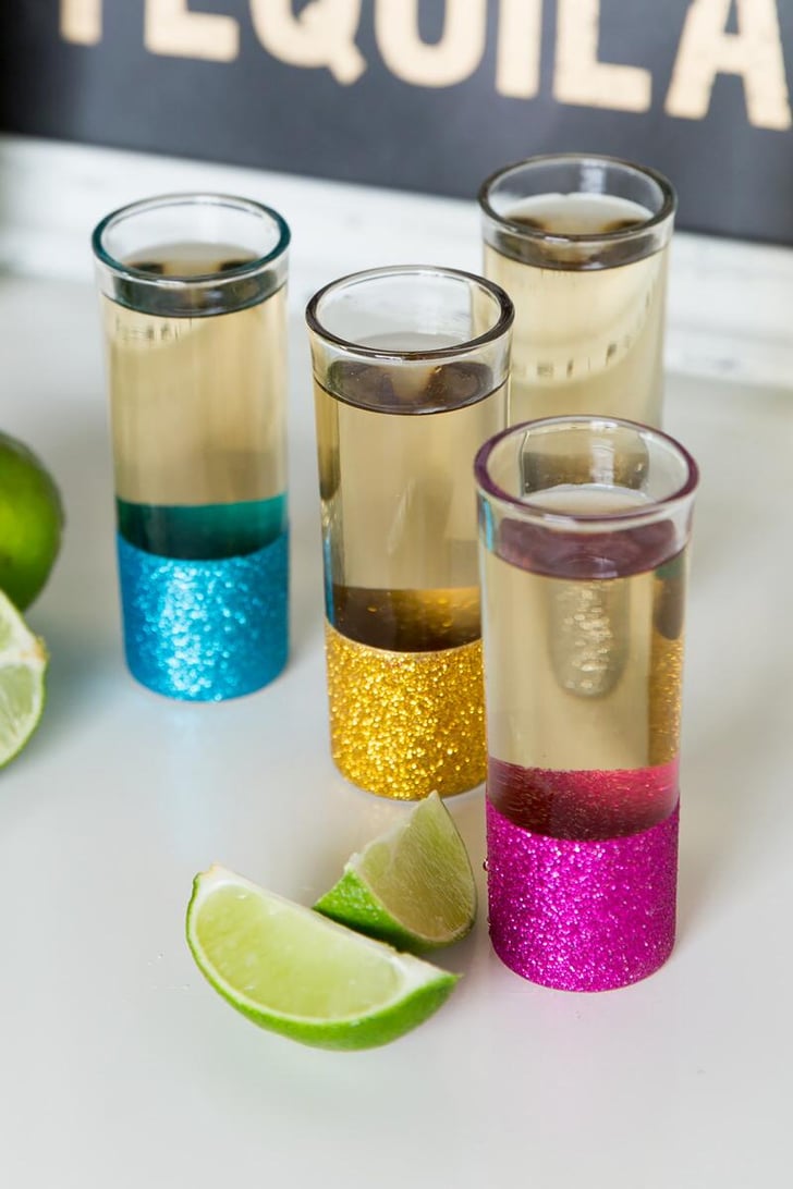 Glitter Dipped Shot Glasses (18, set of four) Glitter Gift Ideas