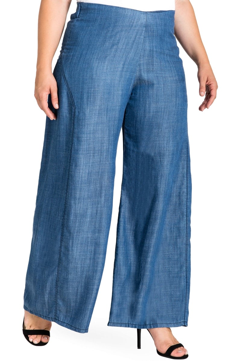 Standards & Practices Perry Tencel Denim Palazzo Pants