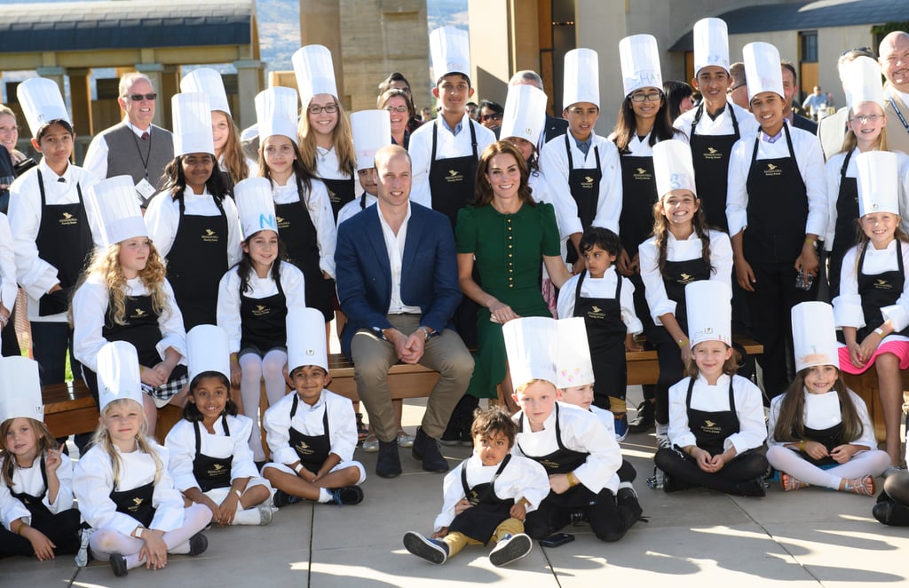 In September 2016, Will and Kate posed with a group of student chefs at the Mission Hill Winery in Kelowna, Canada.