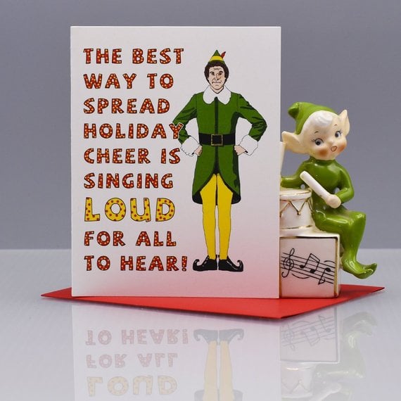 Elf Funny Christmas Card
