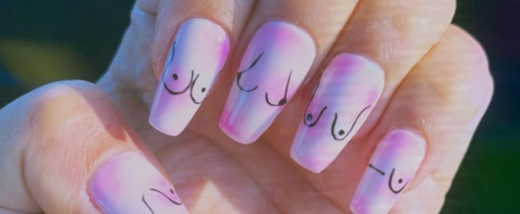 Demi Lovato's Pink Tie-Dye Boob Nail Art: See the Photos