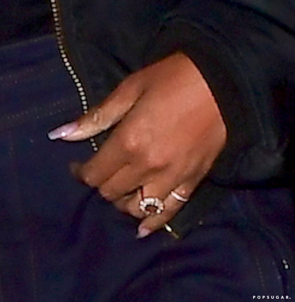 Rihanna Wearing an Engagement Ring in NYC December 2017