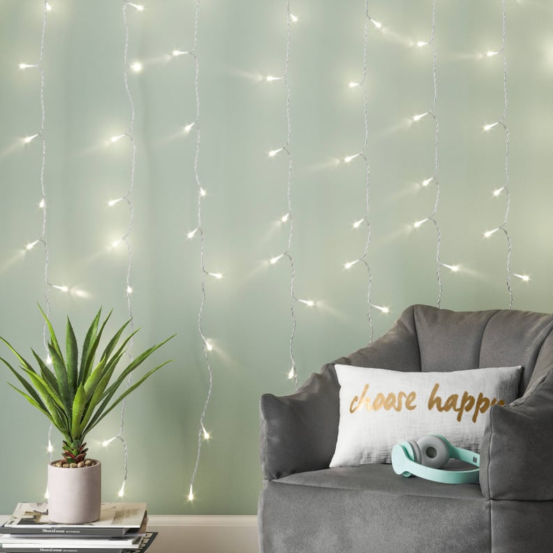 Mood Lighting: Room Essential 100ltr LED Plug-In Curtain String Lights With Clips