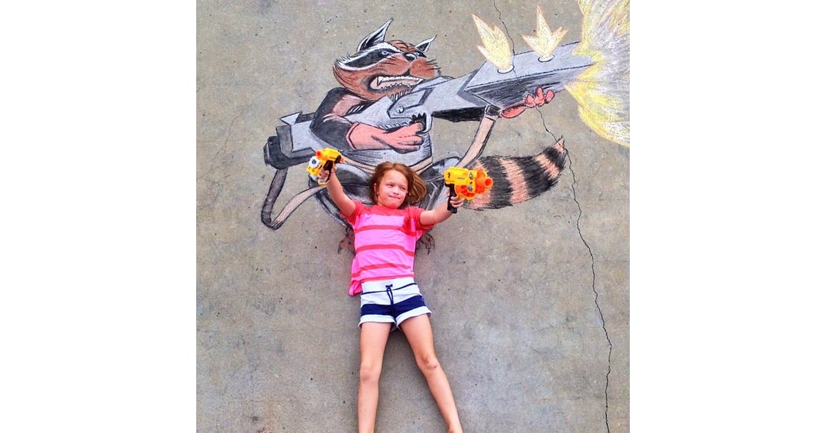 Guardians of the Galaxy Chalk Drawing Amazing Images From Chalk