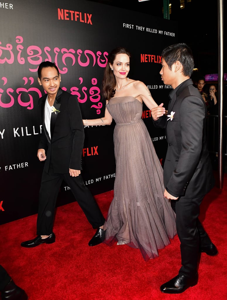 Angelina Jolie With Her Kids on the Red Carpet in NYC 2017
