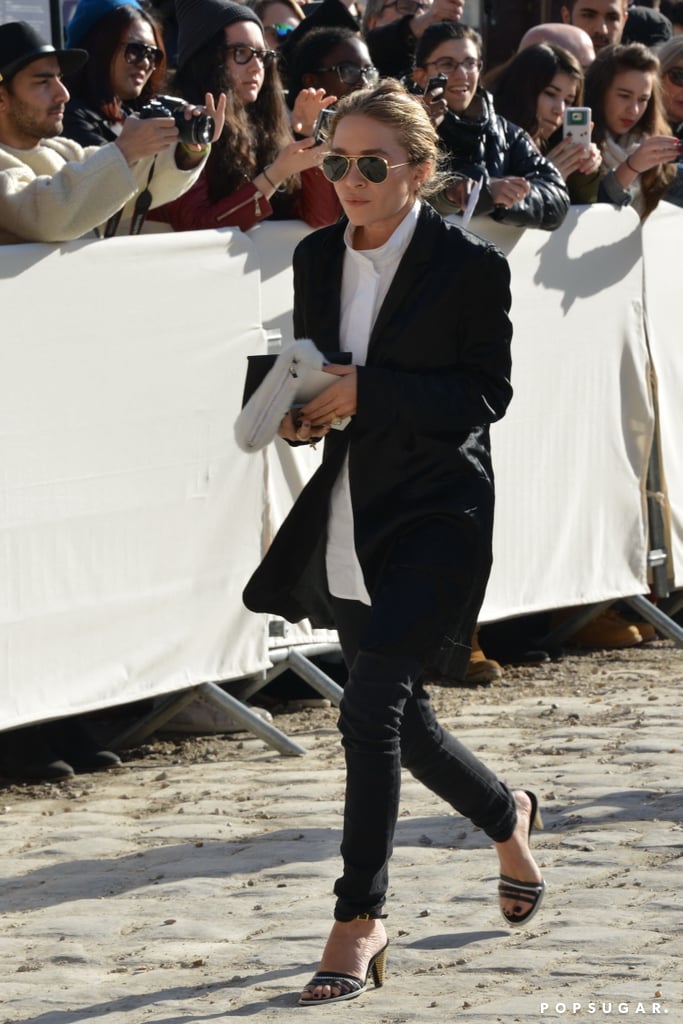 Mary-Kate Olsen Engagement Ring at Louis Vuitton Show