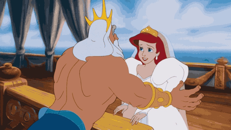 Ariel is thought to be King Triton's favorite child.