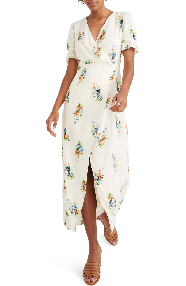 Madewell Classic Corsage Ruffle-Sleeve Maxi Dress