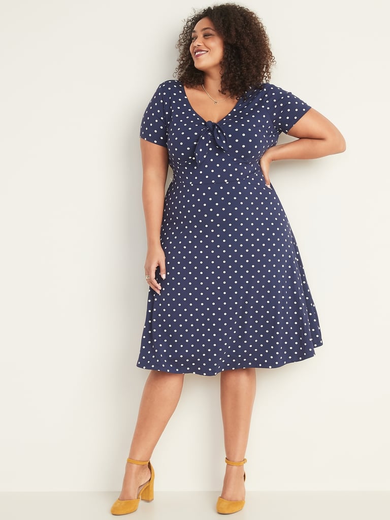 jersey fit and flare dress uk