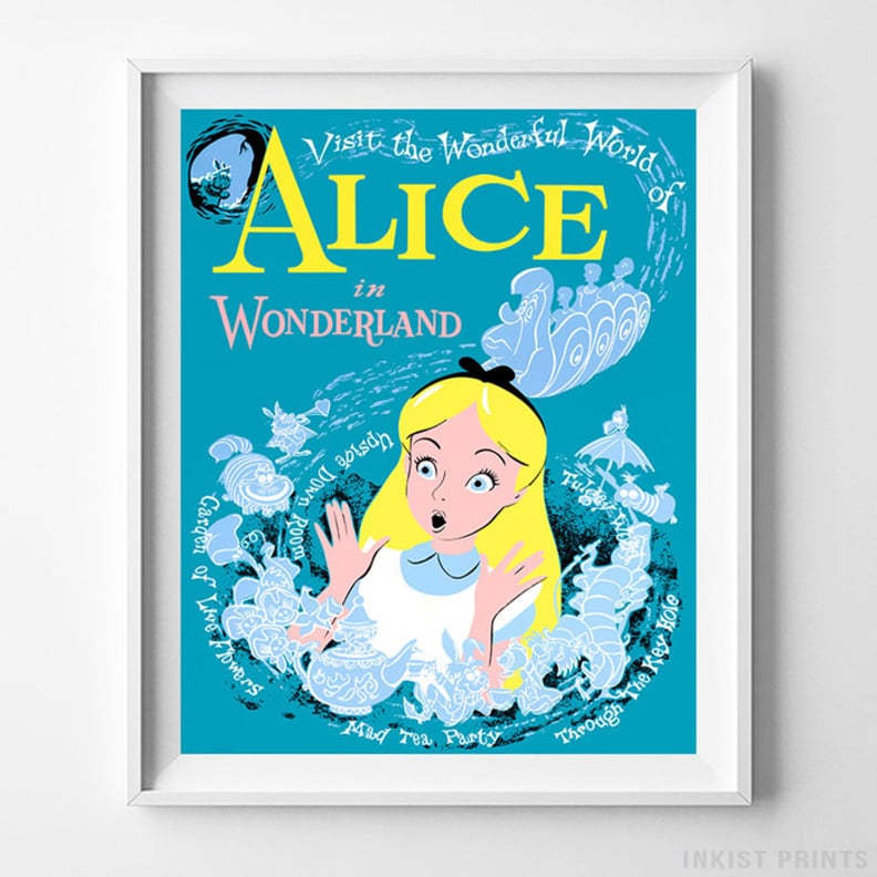 Vintage Disneyland Alice in Wonderland Print