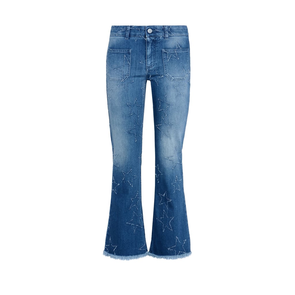 Stella McCartney 'Fringed Stars' Skinny Kick Flare Jean ($520)