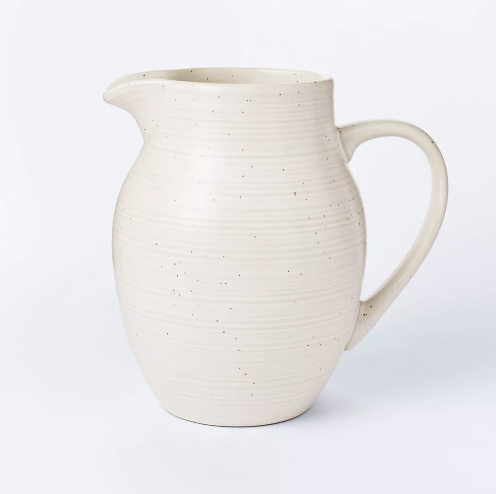 Stoneware Large Glazed Pitcher