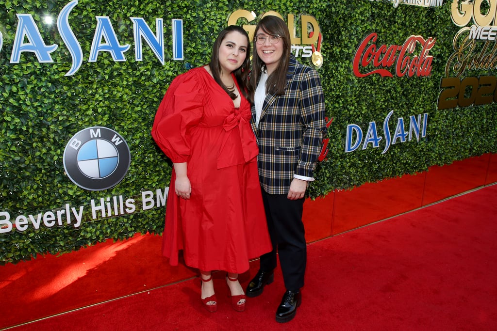 Beanie Feldstein and Bonnie Chance Roberts at the 2020 Gold Meets Golden Party in LA