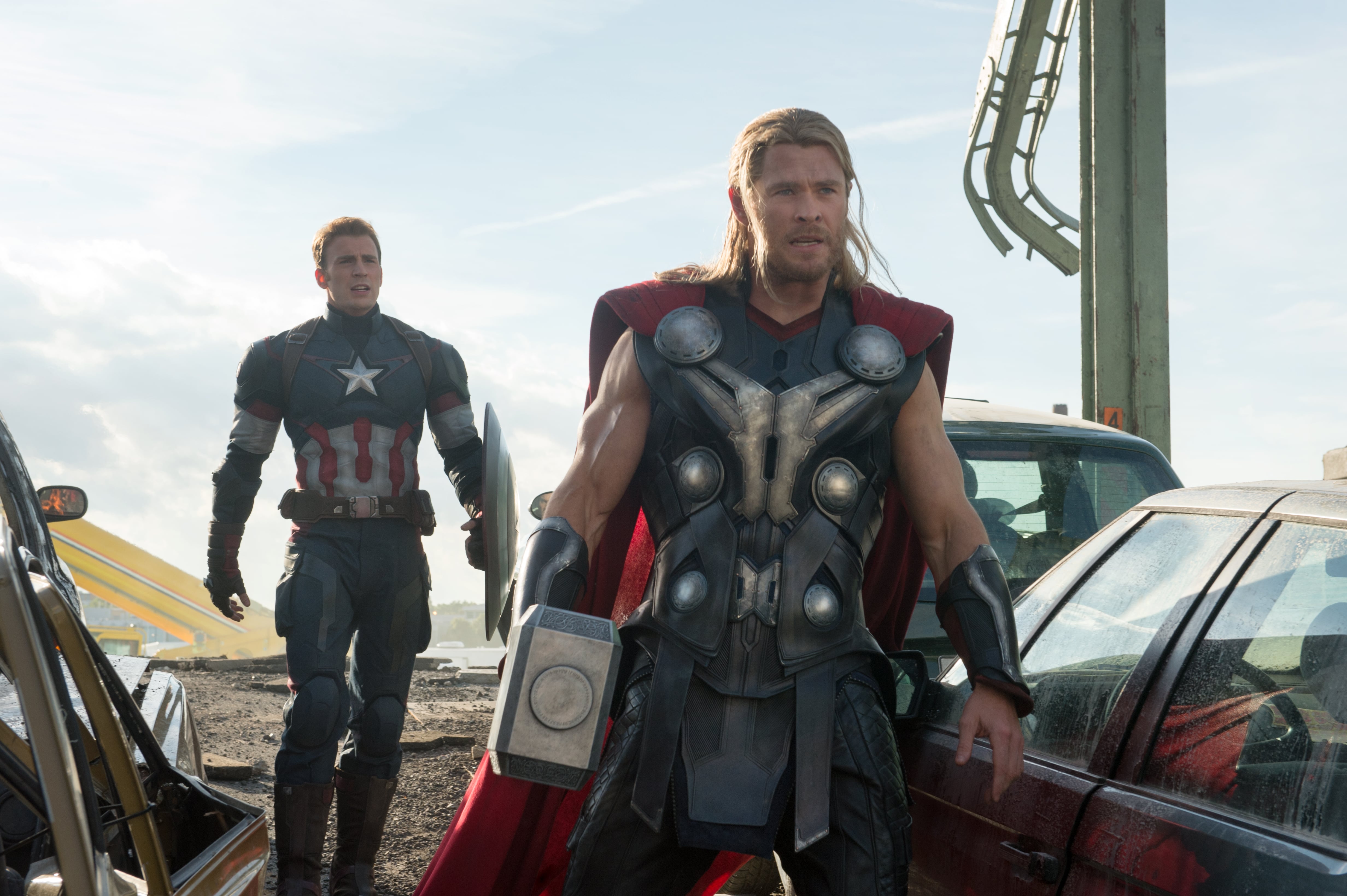 Age Of Ultron, Scarlet Witch, Quicksilver and Thor.