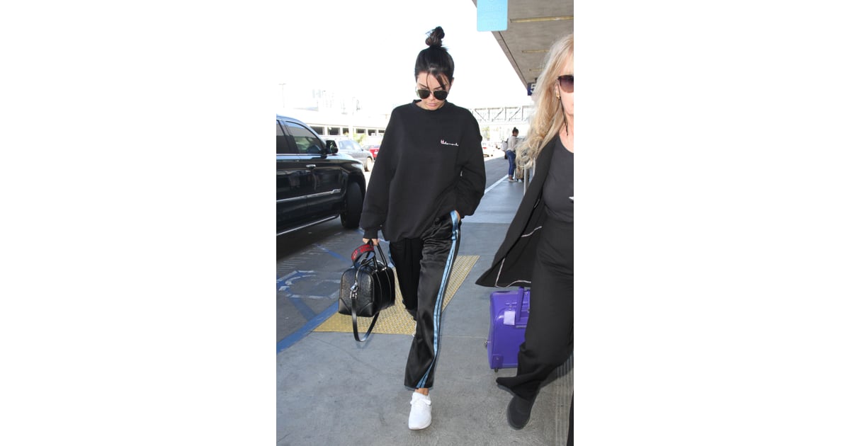 Kendall Jenner Was Spotted at LAX in a Cozy Pair of Track Pants