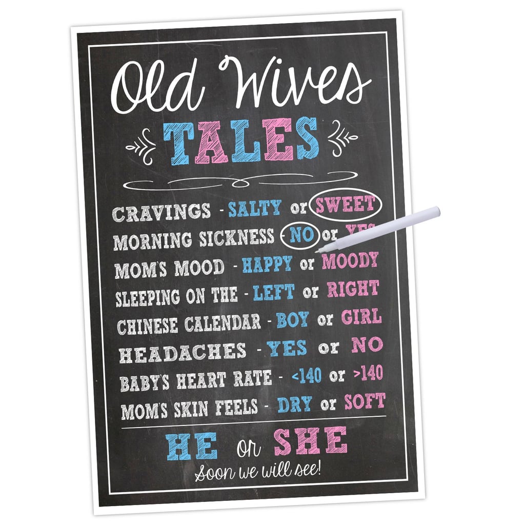 Old Wives Tale Baby Shower Game
