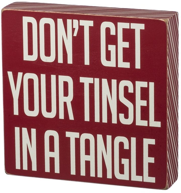 "Don't Get Your Tinsel" Wall Art